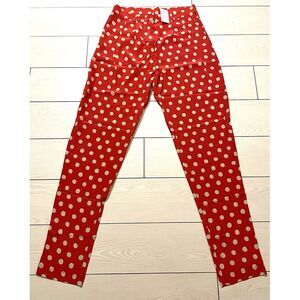 Tucker women's red polka dot‎ silk pants Size Small